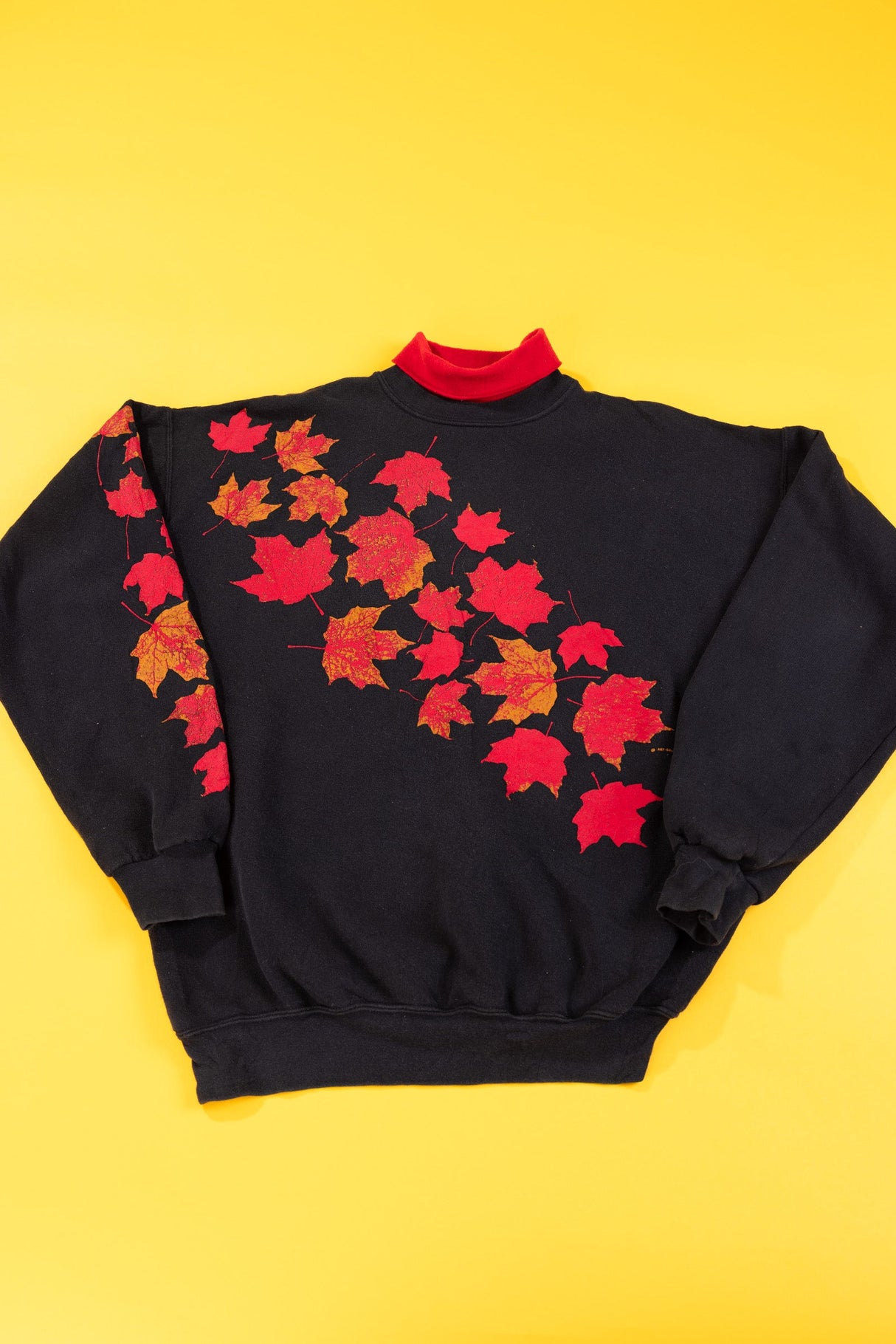 Vintage 90s Art Unlimited Fall Leaves Crewneck Sweater
