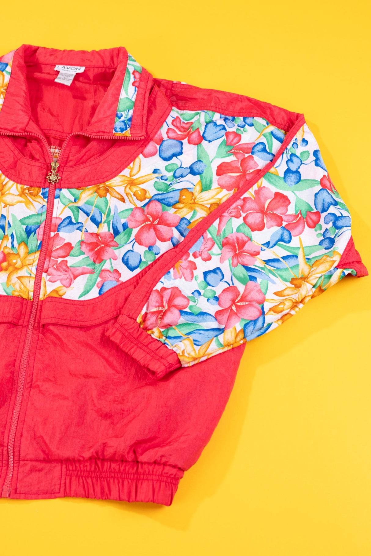 Vintage 80s Lavon Floral Windbreaker