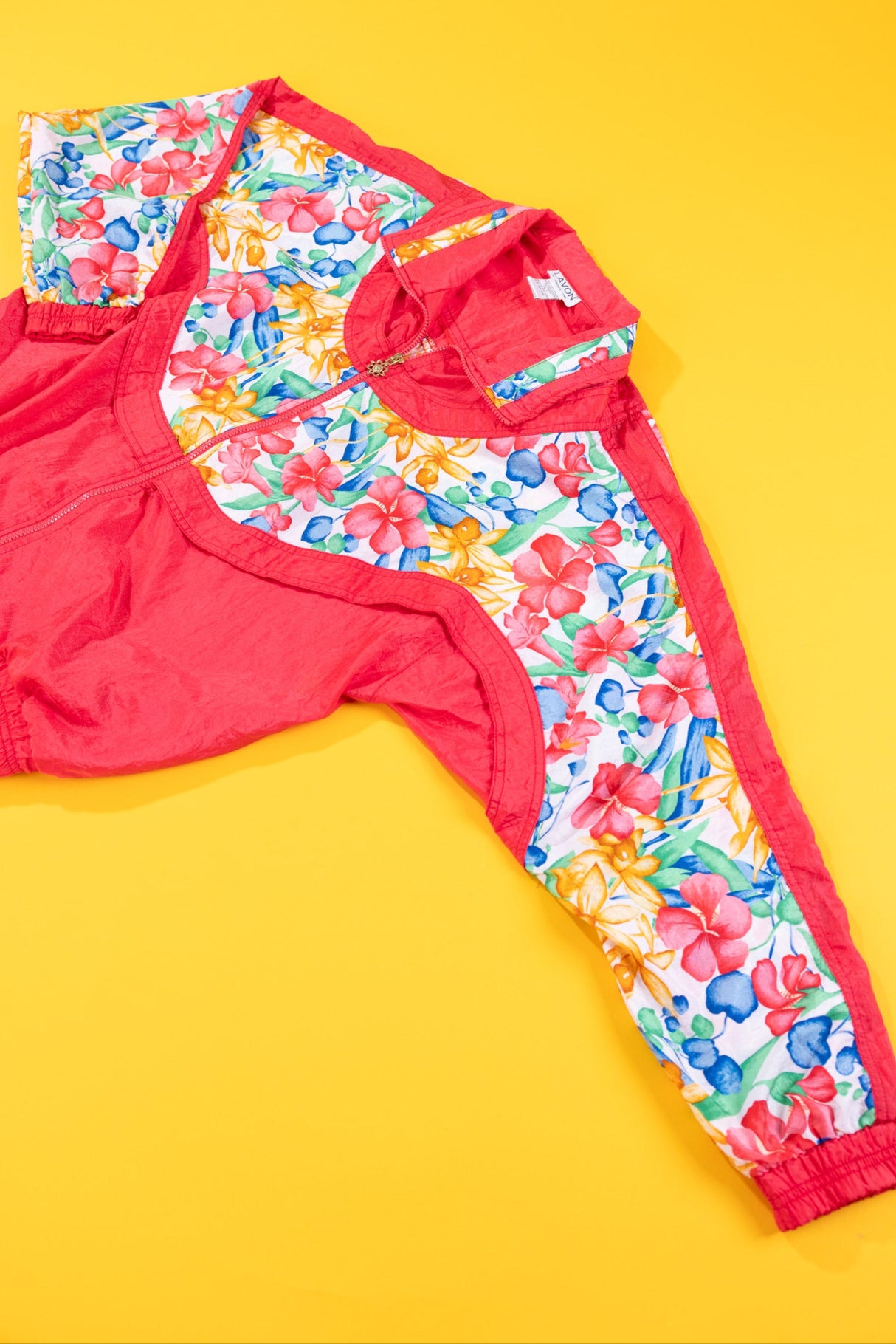 Vintage 80s Lavon Floral Windbreaker