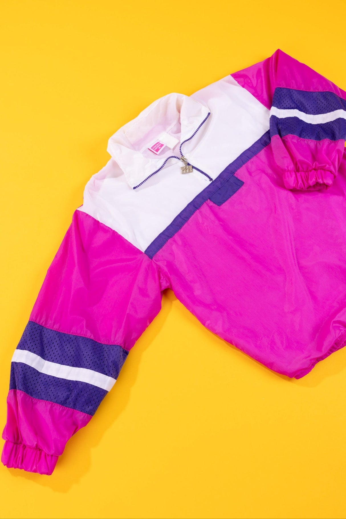 Vintage 90s Hanes Her Way Quarter Zip Windbreaker (Kids - M)