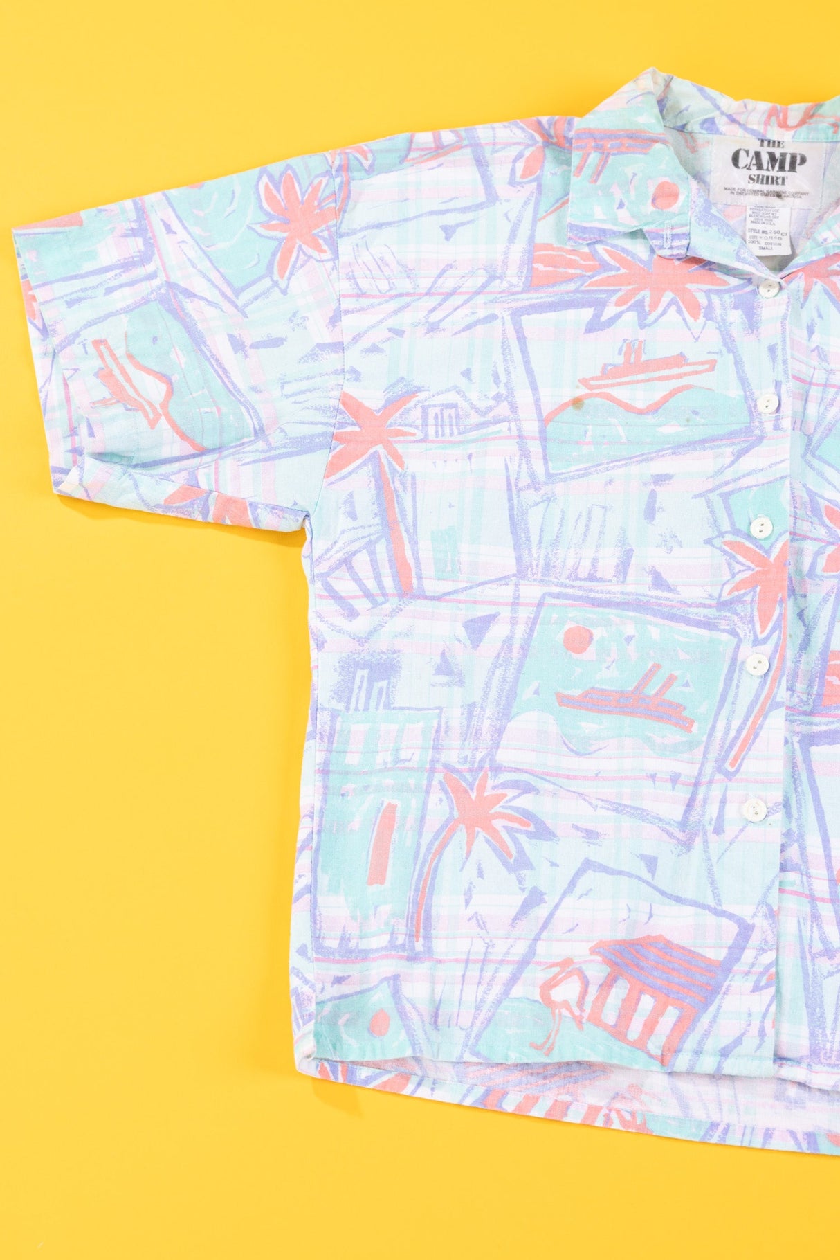 Vintage 80s The Camp Retro Button Up