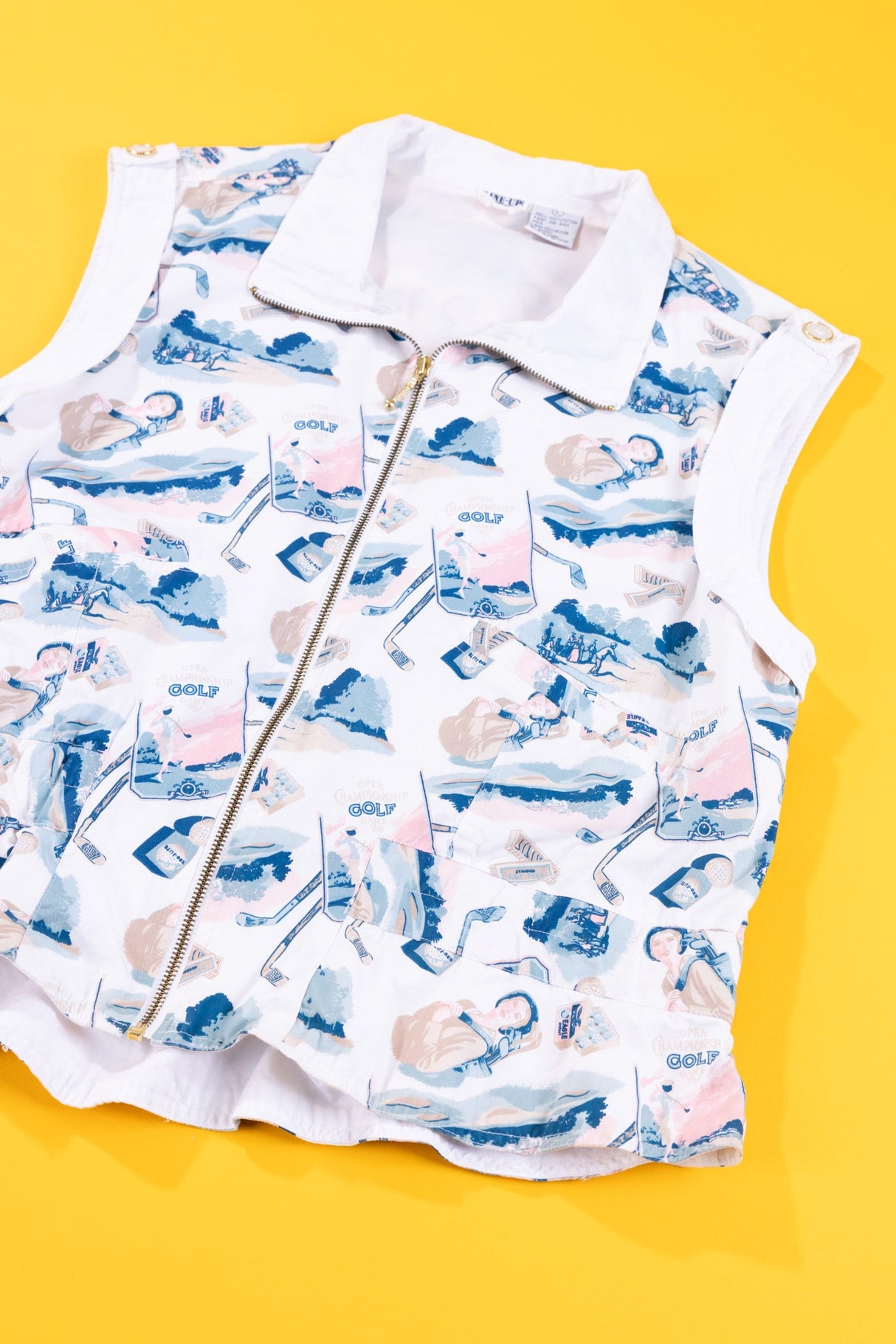 Vintage 80s Line-Up Golf Vest