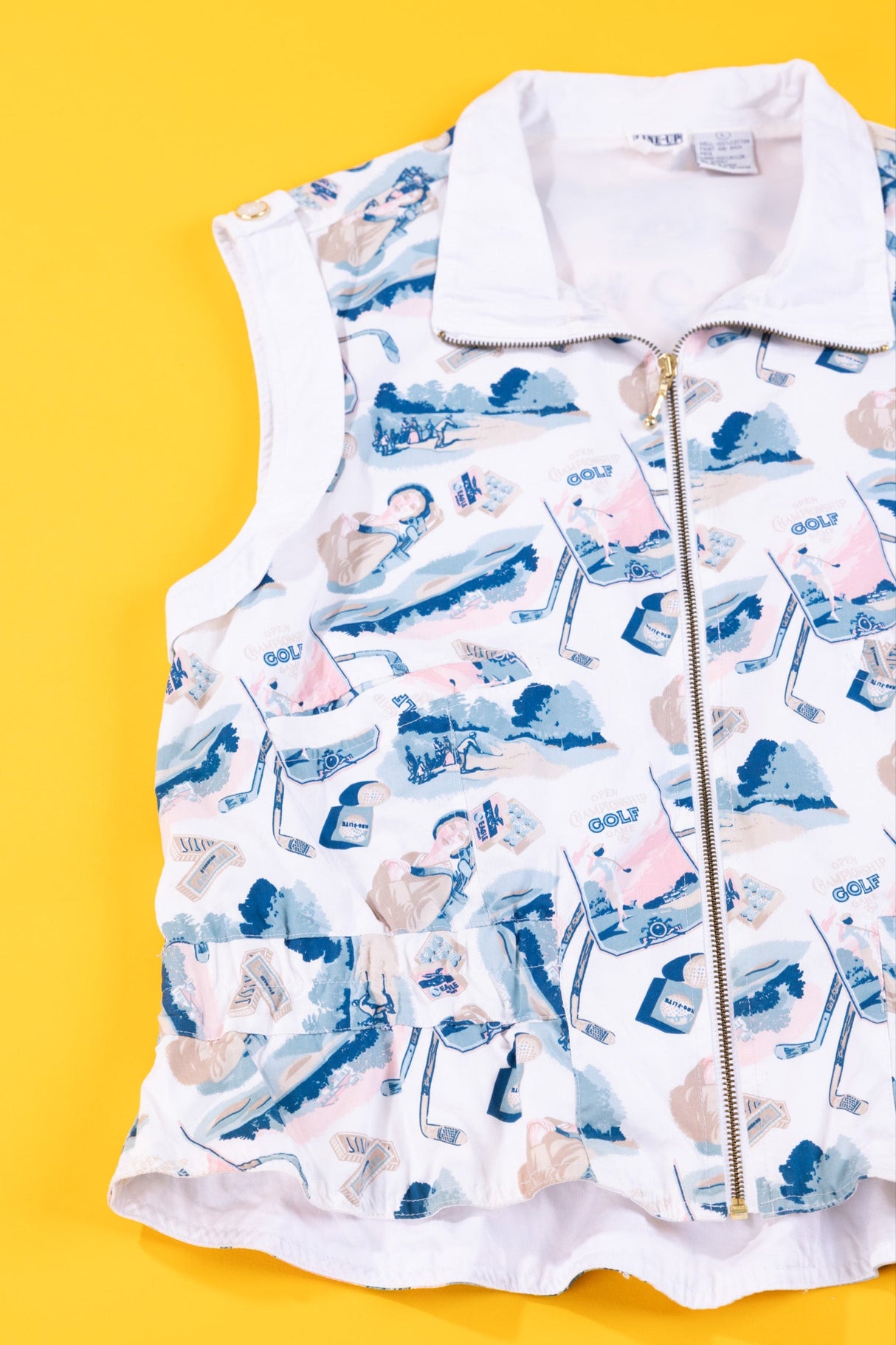 Vintage 80s Line-Up Golf Vest