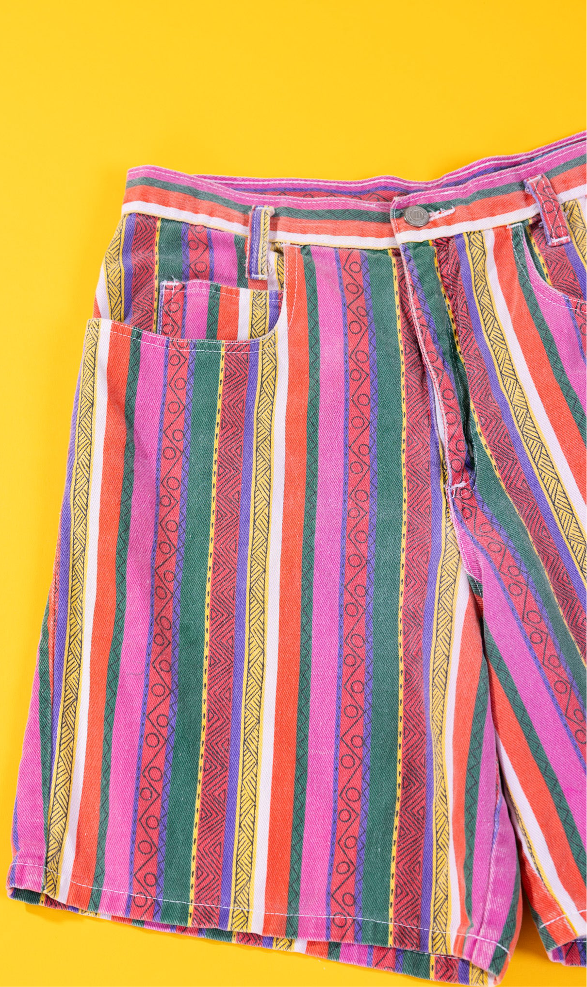 Vintage 90s I.O.U. Blues Striped Shorts