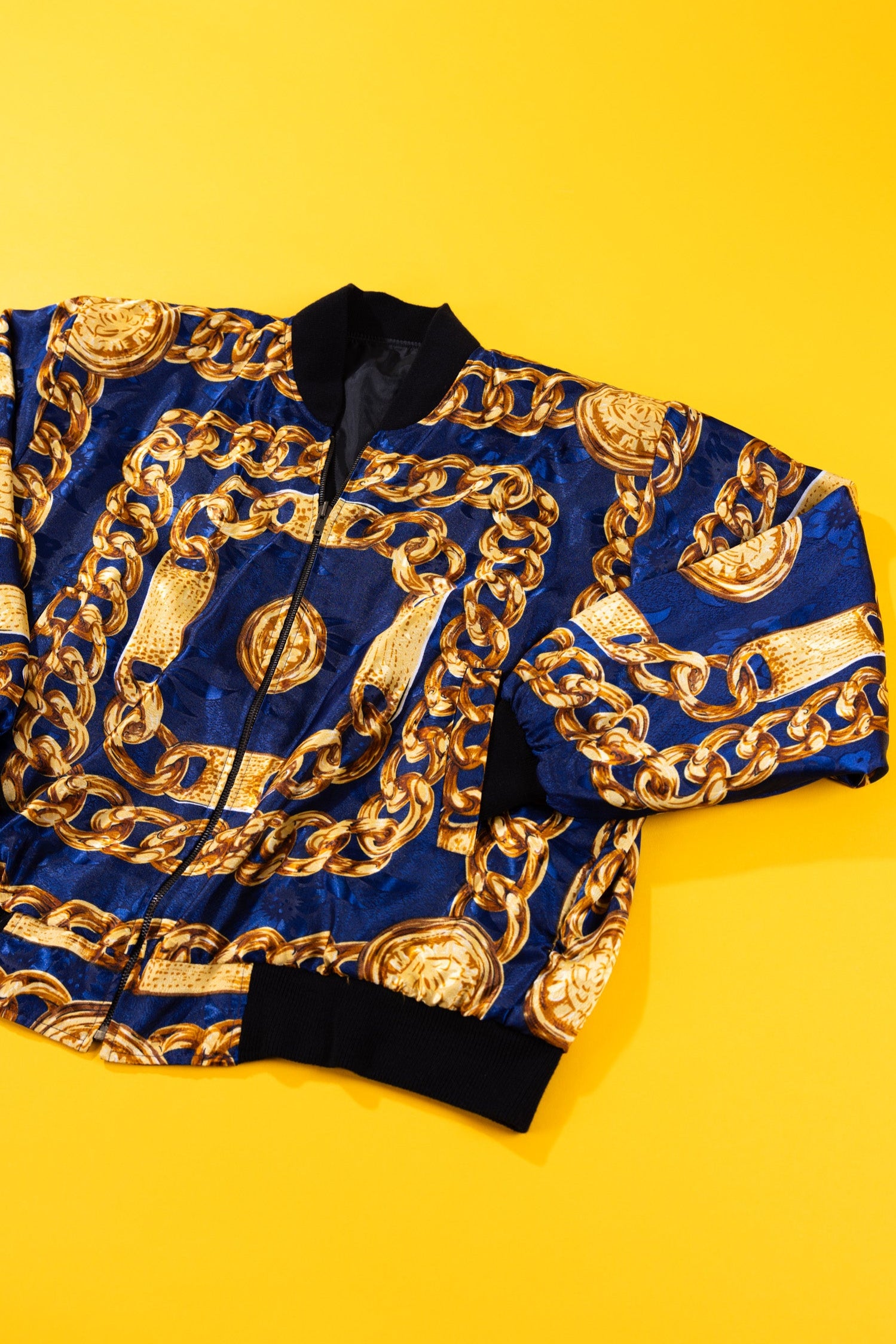 Vintage 80s Gold Chain Reversible Jacket
