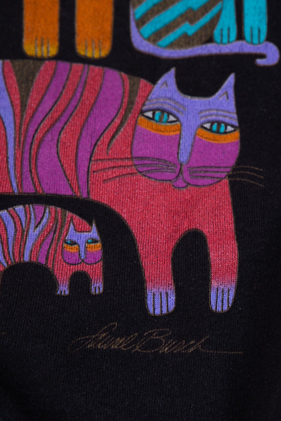 Vintage 80s Laurel Burch Fantastic Felines Crewneck