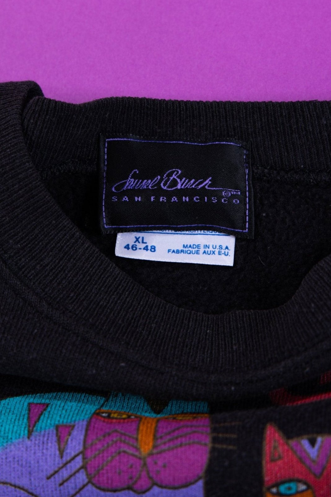 Vintage 80s Laurel Burch Fantastic Felines Crewneck