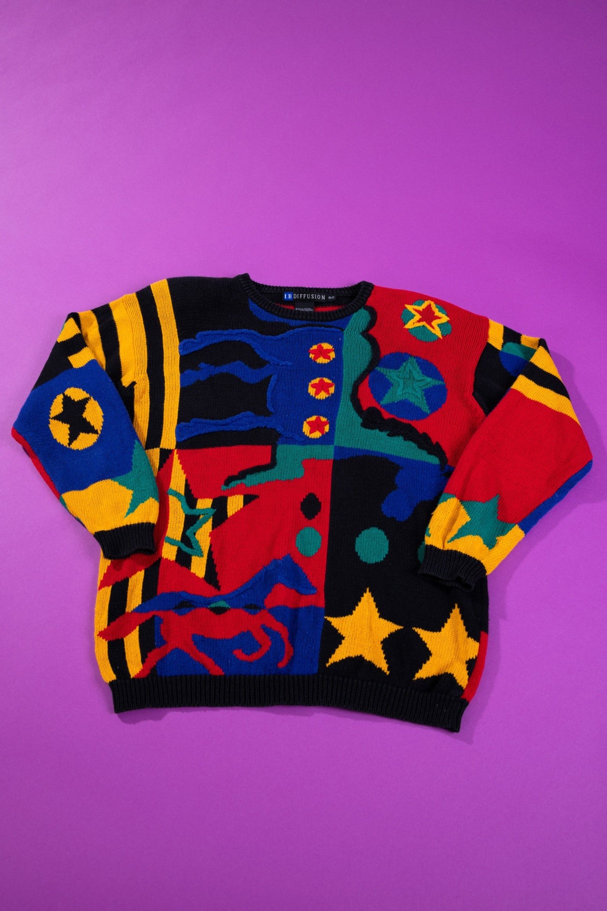 Vintage 1993 I.B. Diffusion Retro Sweater