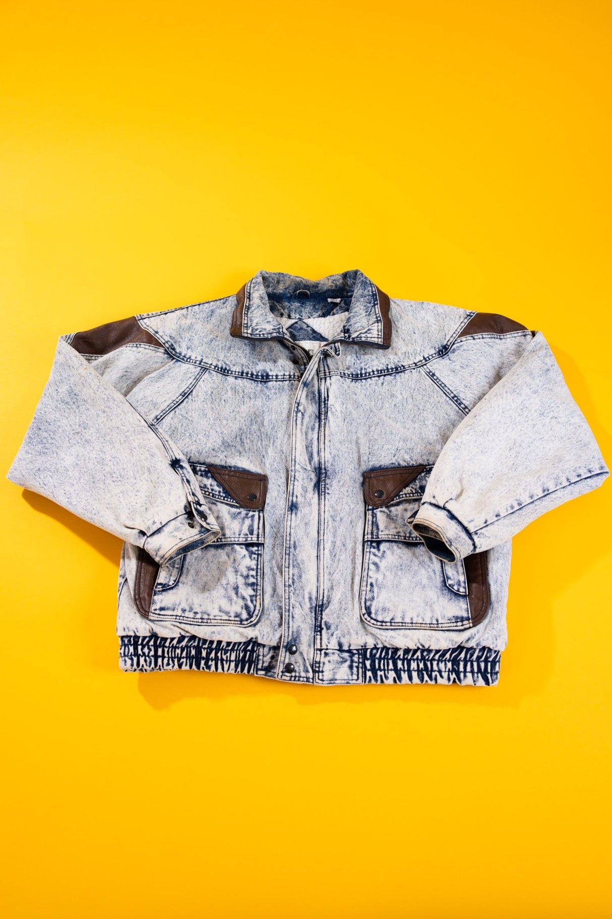 Vintage 80s Maya Hotel Acid Wash Denim Jacket