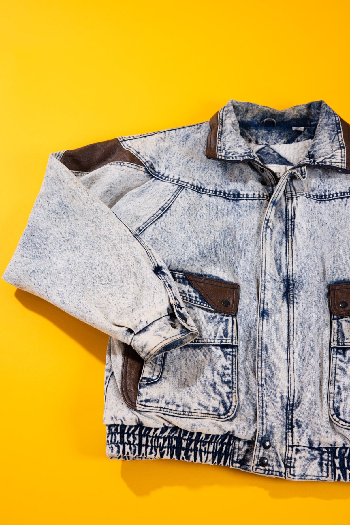Vintage 80s Maya Hotel Acid Wash Denim Jacket