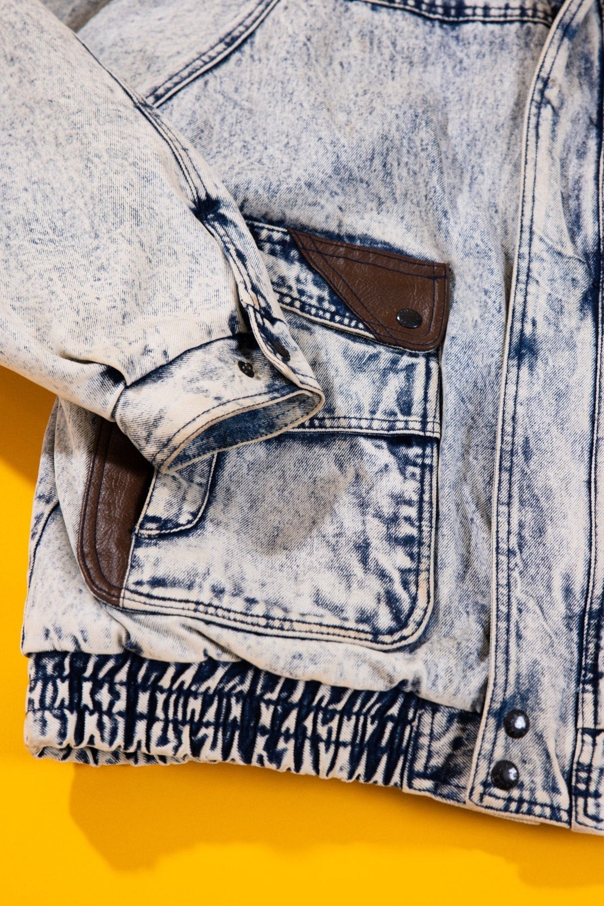 Vintage 80s Maya Hotel Acid Wash Denim Jacket