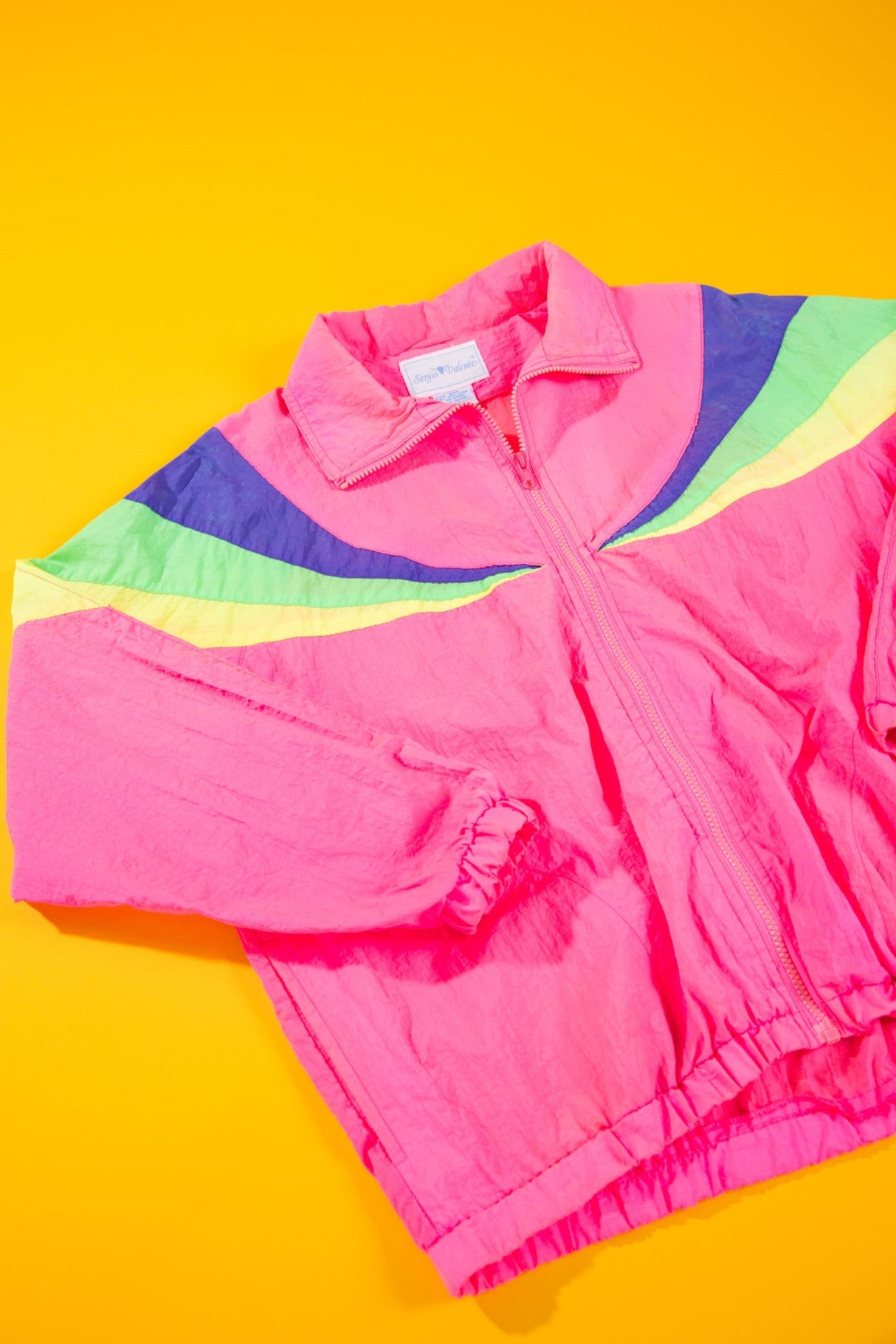 Vintage 80s Sergio Valente Neon Windbreaker