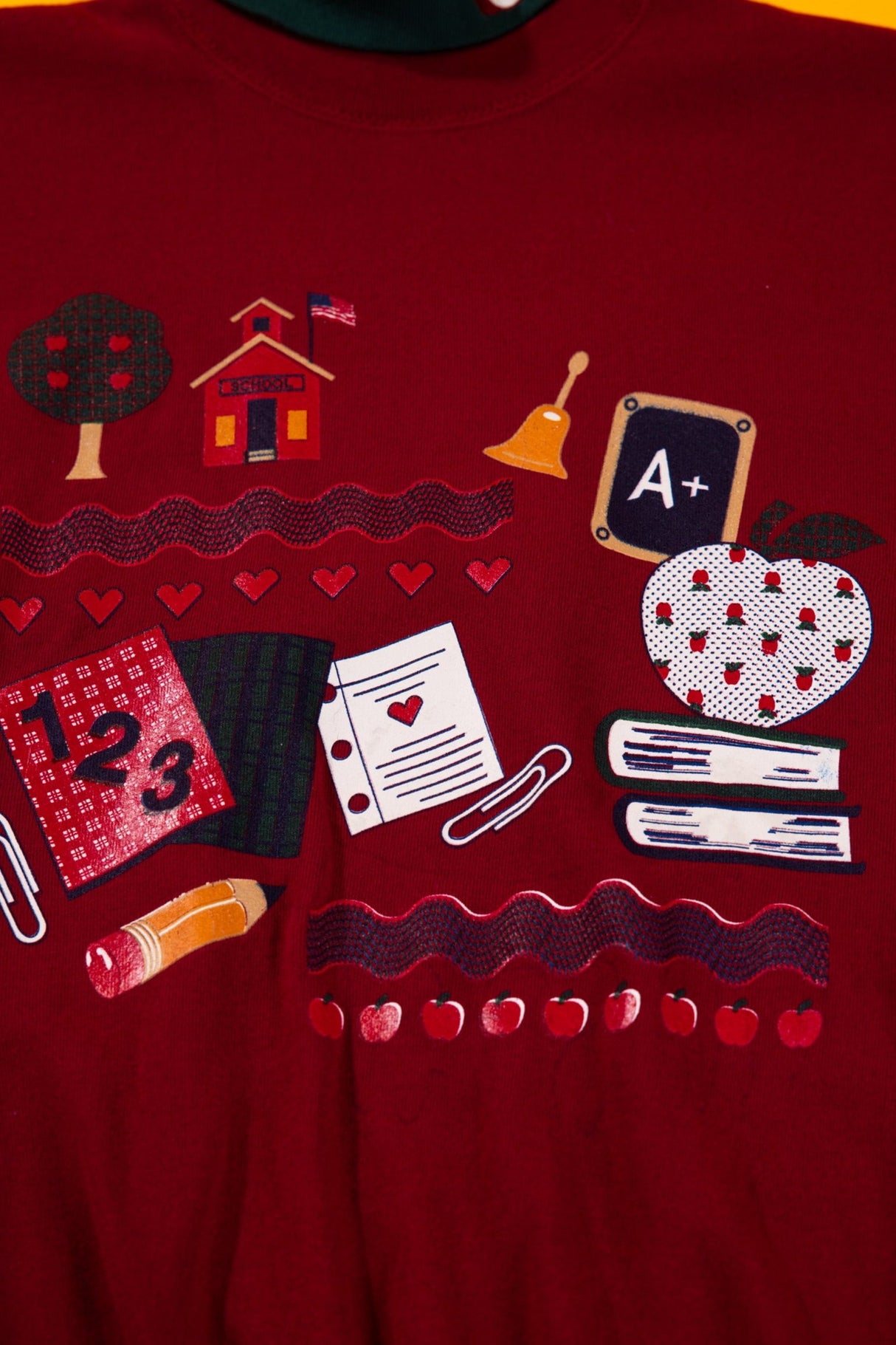 Vintage 90s Gopher Sport 'Back to School' Turtleneck Sweater