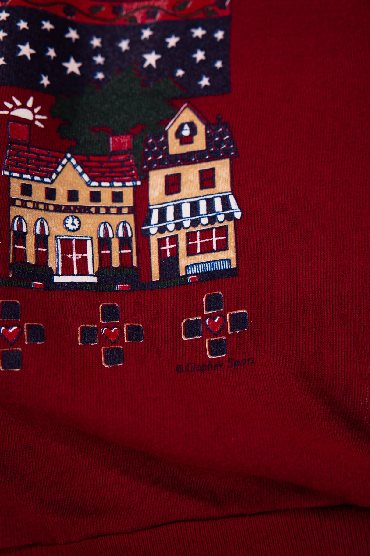 Vintage 90s Gopher Sport 'Back to School' Turtleneck Sweater