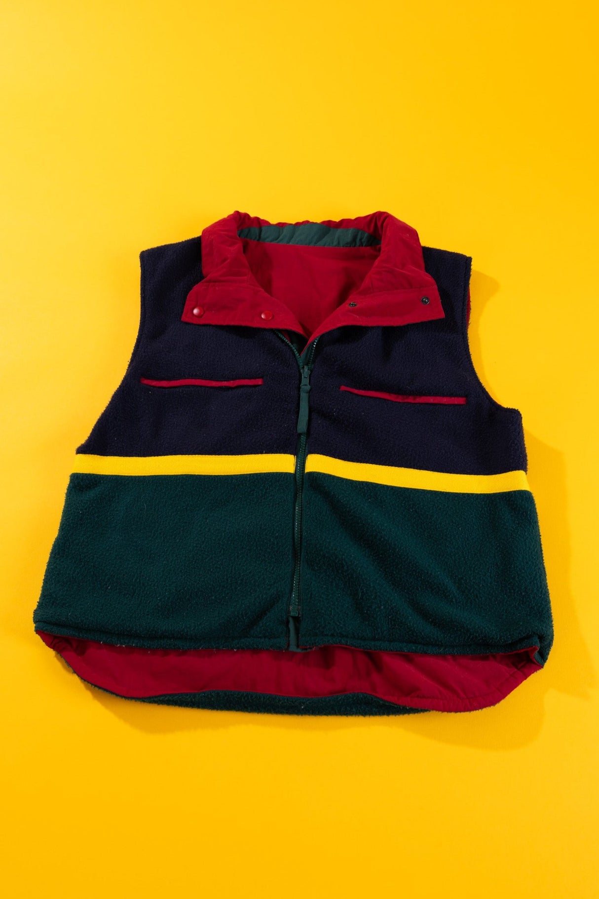 Vintage 90s Authentic Imports Reversible Vest