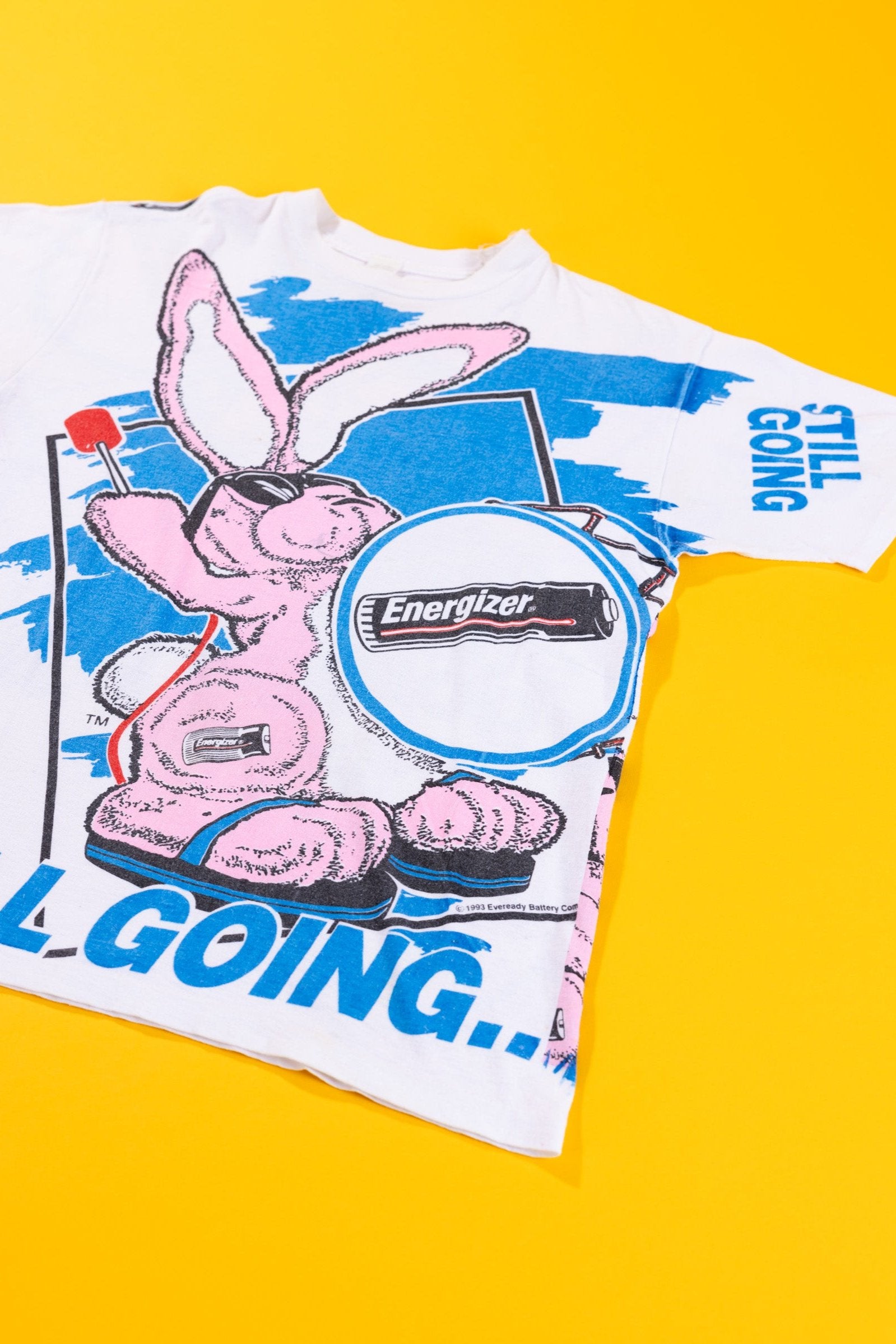 Vintage 1993 Energizer Bunny Still Going AOP T-shirt – Retro Candy