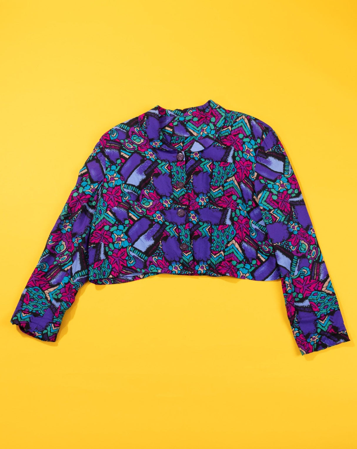 Vintage 80s Retro Cropped Blazer - SS