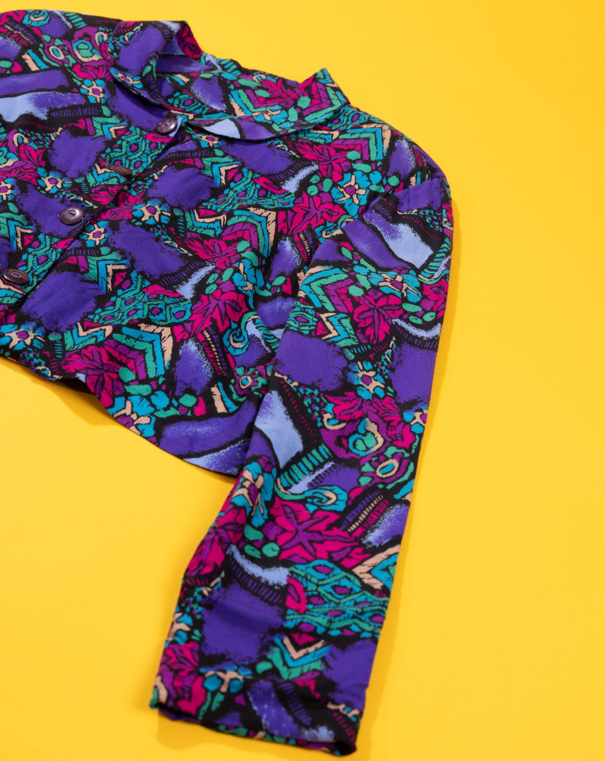 Vintage 80s Retro Cropped Blazer - SS