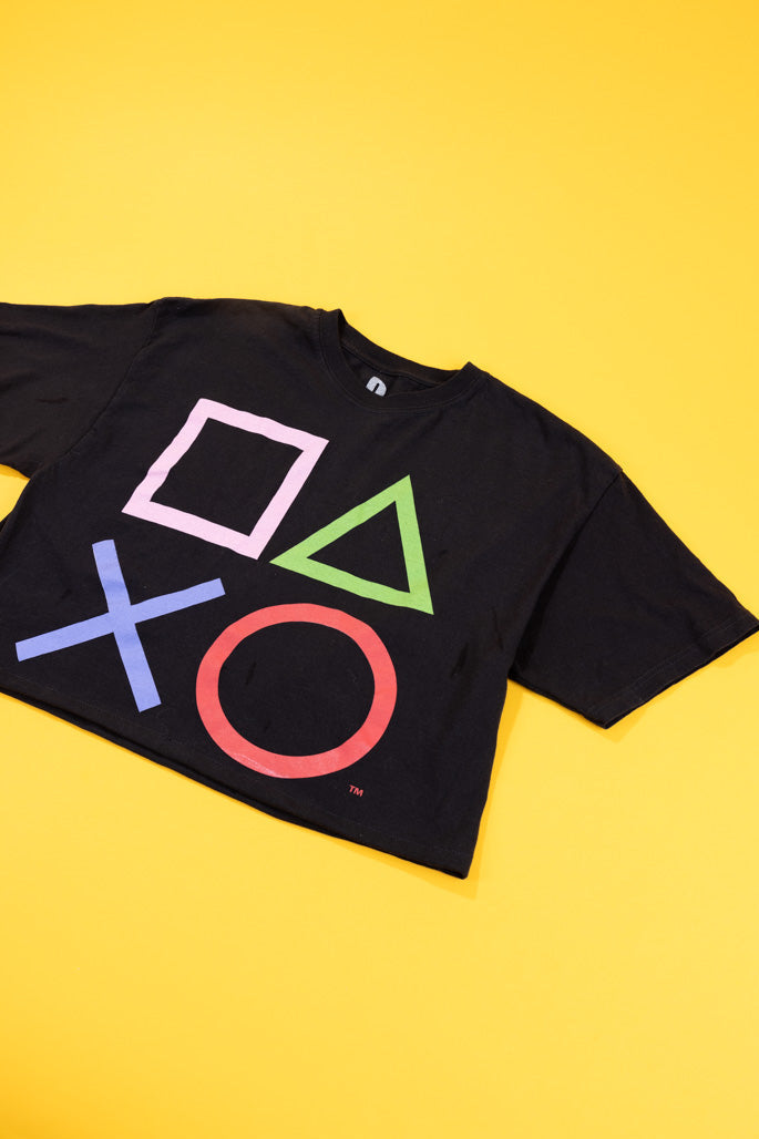 Upcycled 2017 Playstation Crop Top