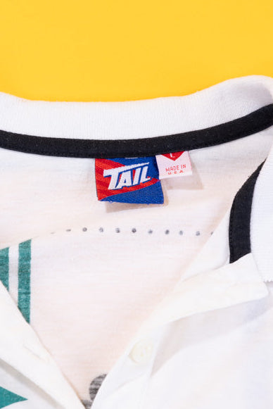 Upcycled 80s Tail Tennis Polo Crop Top