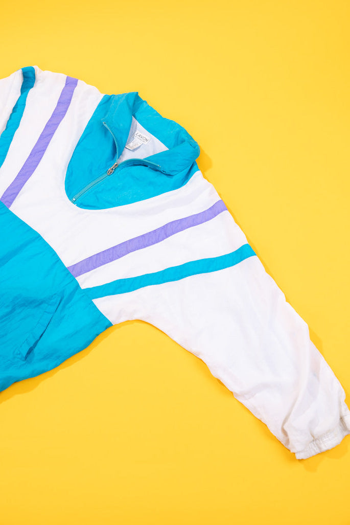 Vintage 80s Lavon Quarter Zip Windbreaker