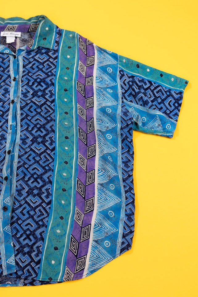 Vintage 80s Jeri Marque Button Up