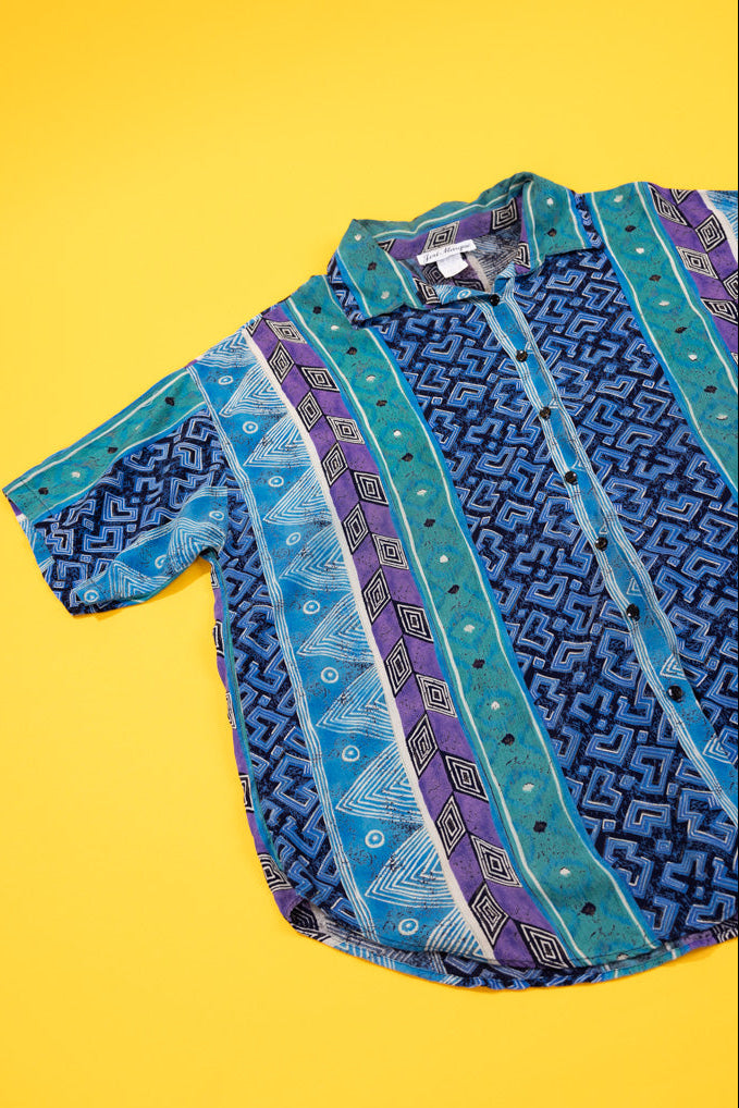 Vintage 80s Jeri Marque Button Up