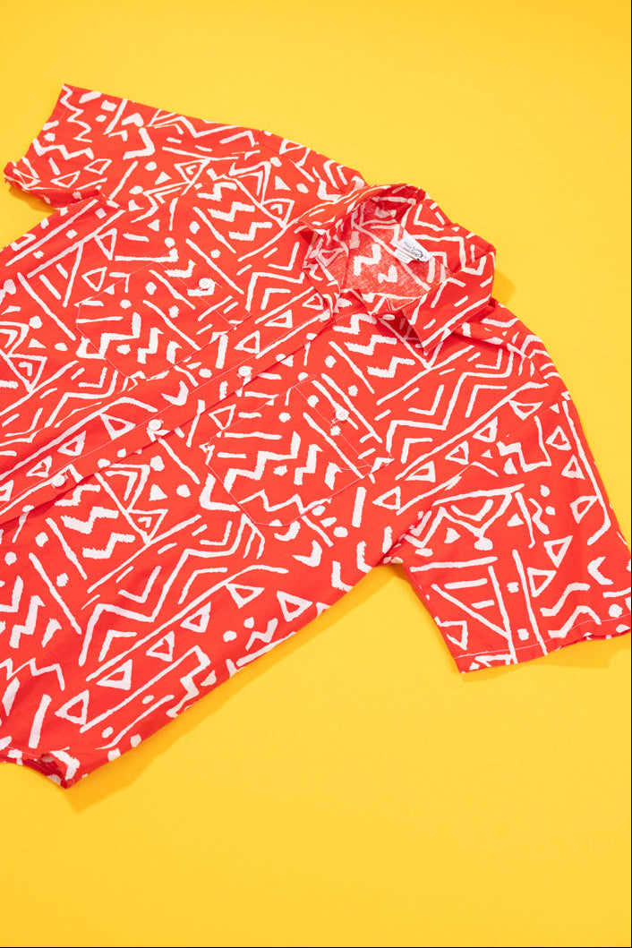 Vintage 80s Miss B Retro Button Up