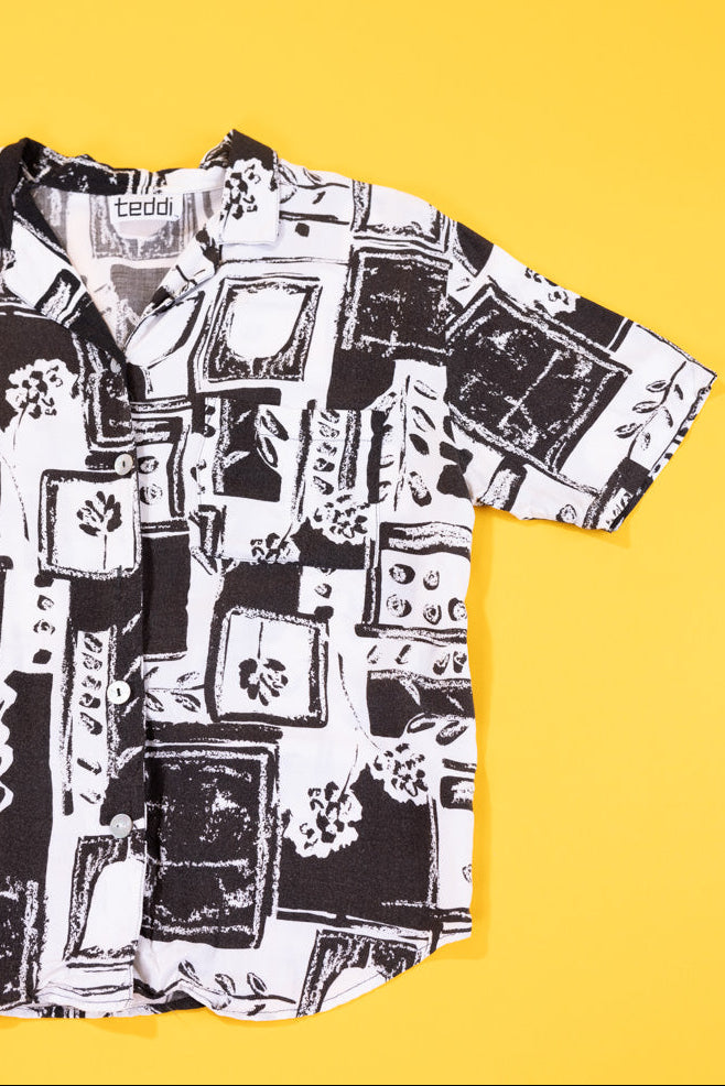 Vintage 80s Teddi Retro Button Up