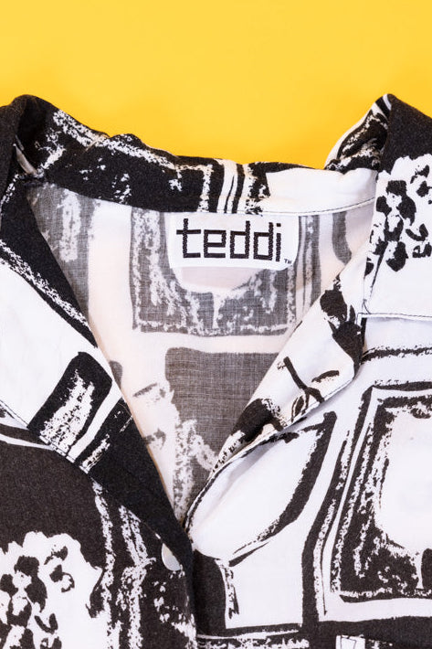Vintage 80s Teddi Retro Button Up
