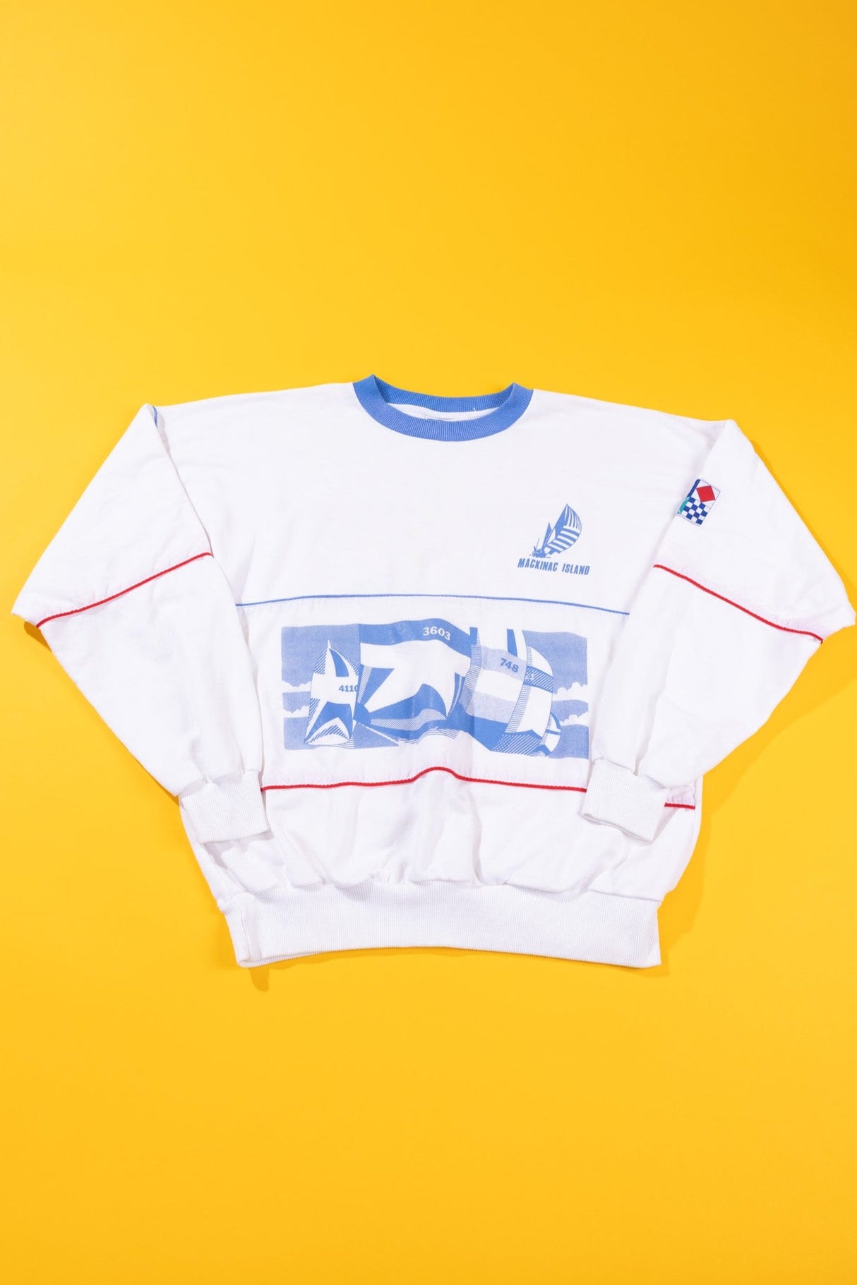 Vintage 90s Mackinac Island Nautica Member Crewneck Sweater