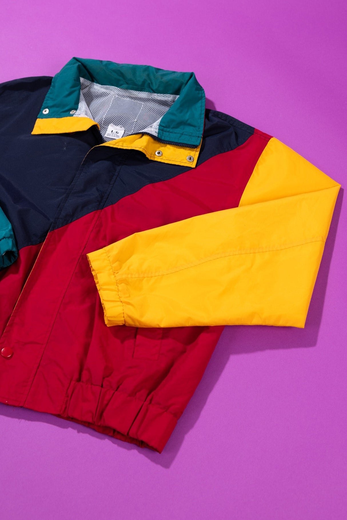 Vintage 90s Color Block Windbreaker (L)