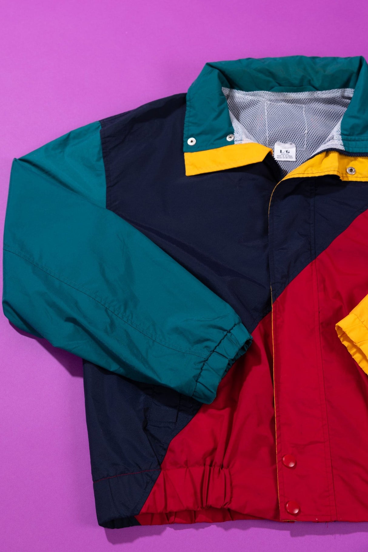 Vintage 90s Color Block Windbreaker (L)