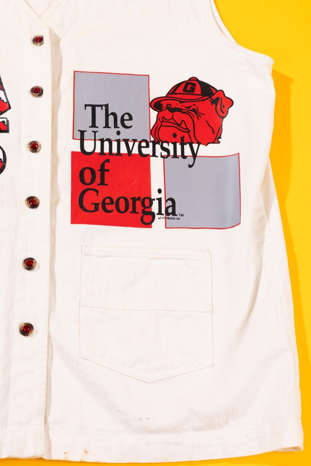 RARE Vintage 1991 The University of Georgia Bulldogs Vest
