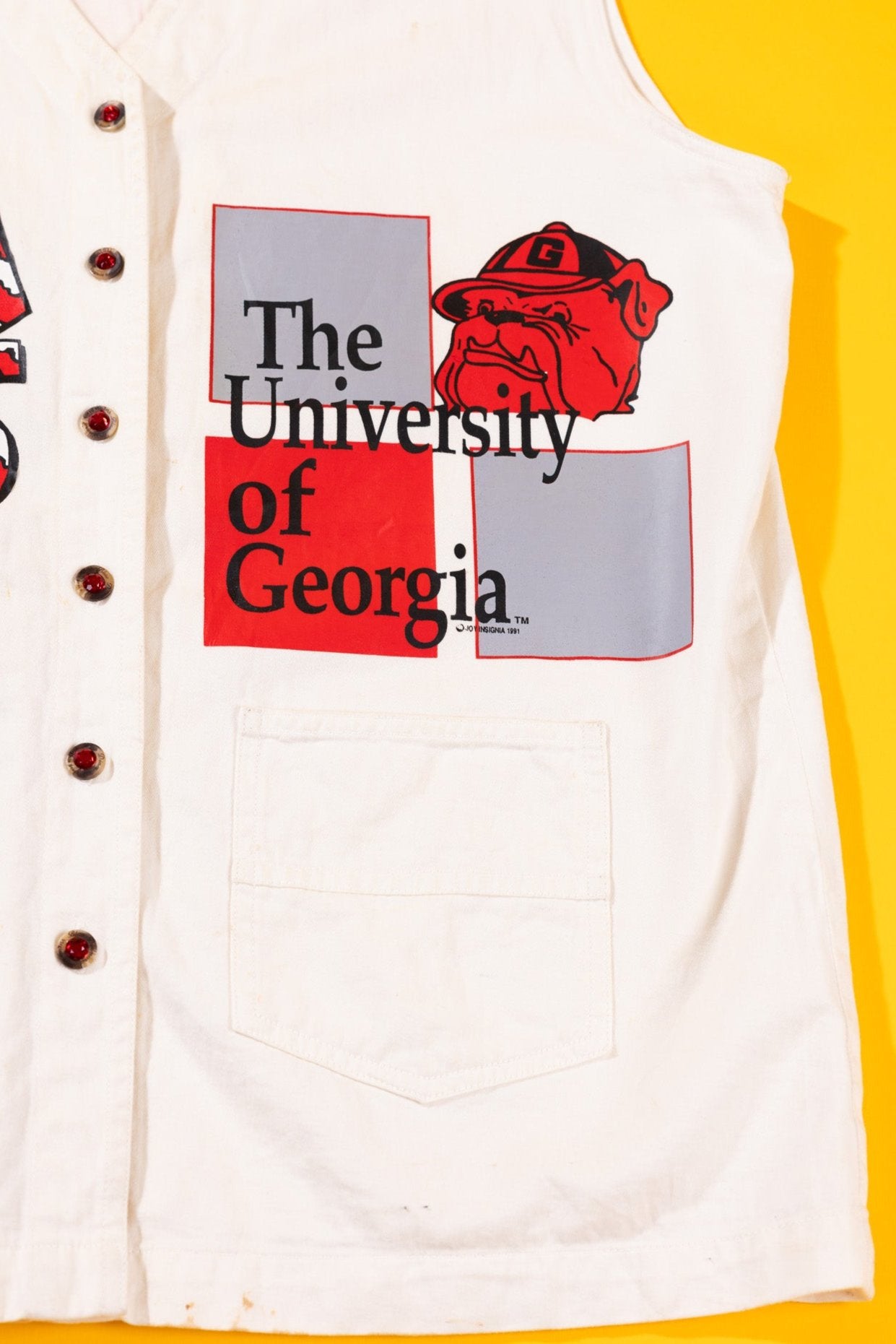 RARE Vintage 1991 The University of Georgia Bulldogs Vest