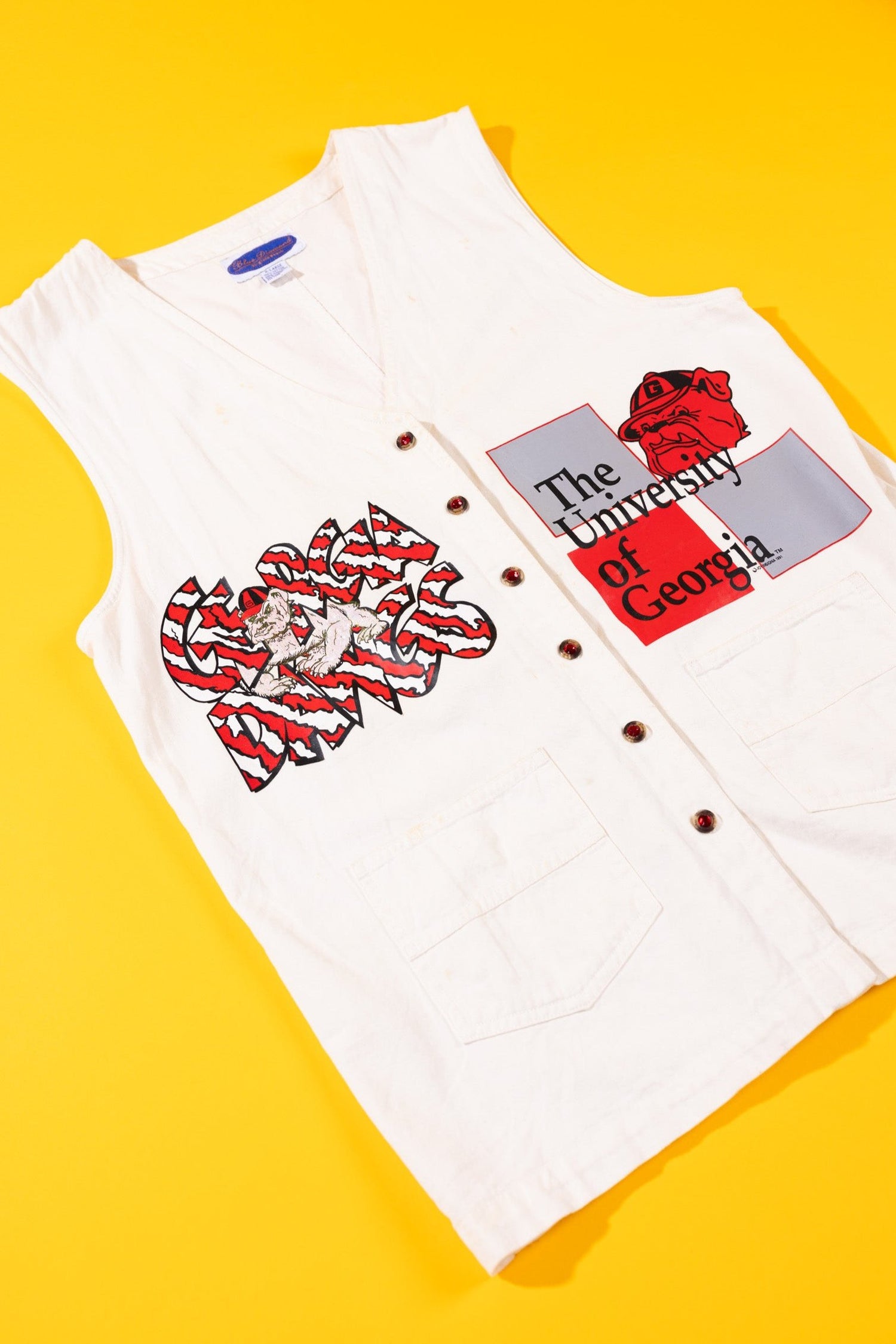 RARE Vintage 1991 The University of Georgia Bulldogs Vest