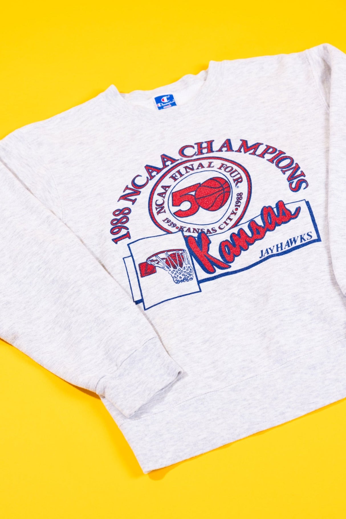 Vintage 1988 Kansas City Jayhawks NCAA Champions Crewneck