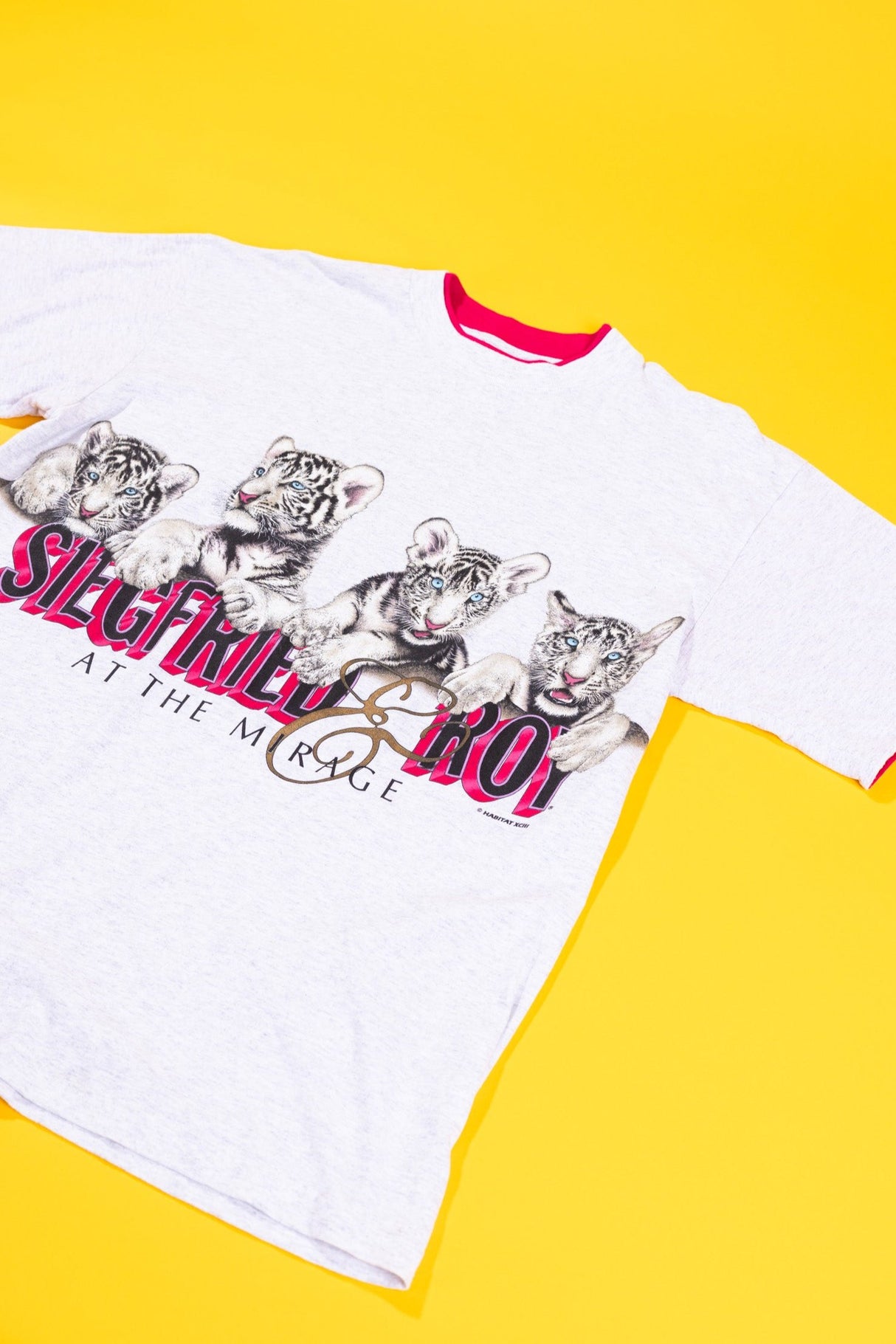 Vintage 1993 Siegfried and Roy Mirage White Tigers T-shirt
