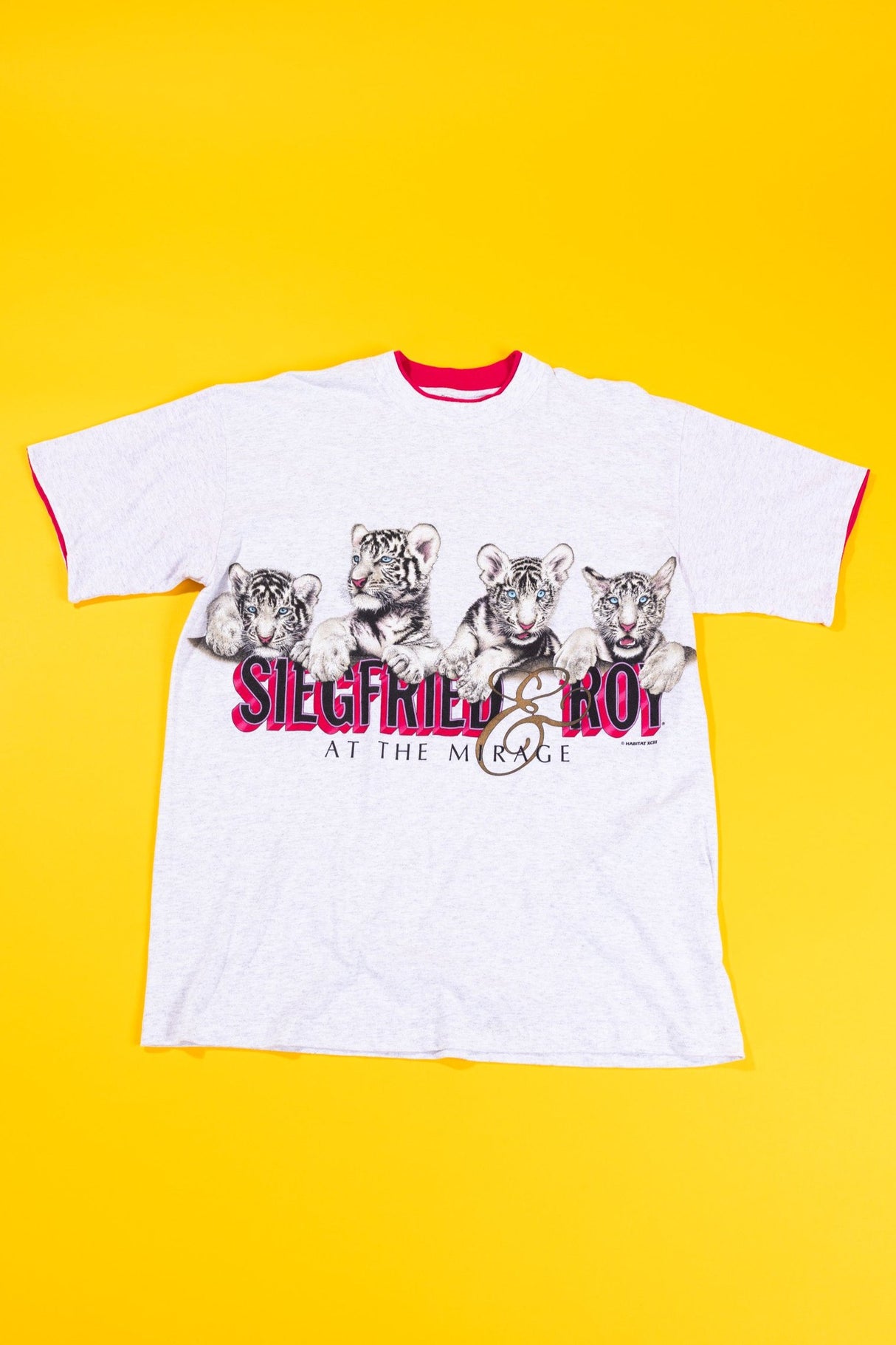 Vintage 1993 Siegfried and Roy Mirage White Tigers T-shirt