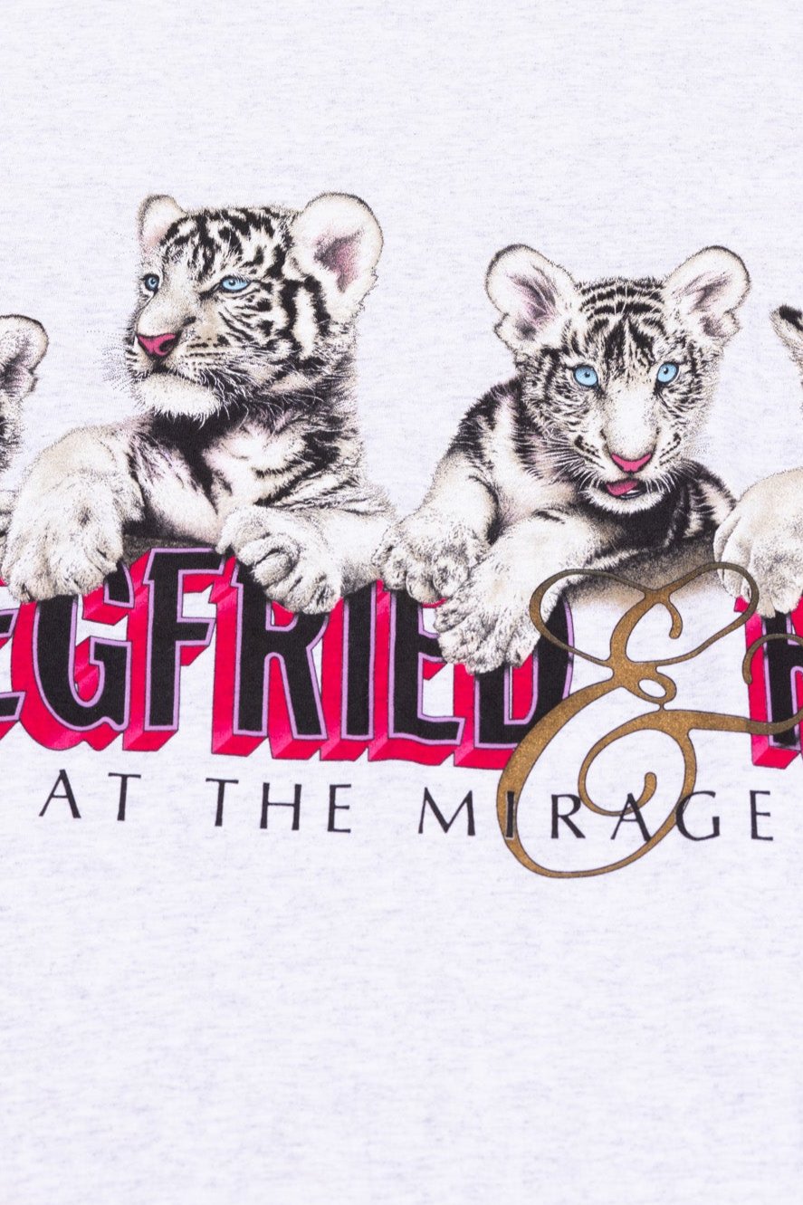 Vintage 1993 Siegfried and Roy Mirage White Tigers T-shirt