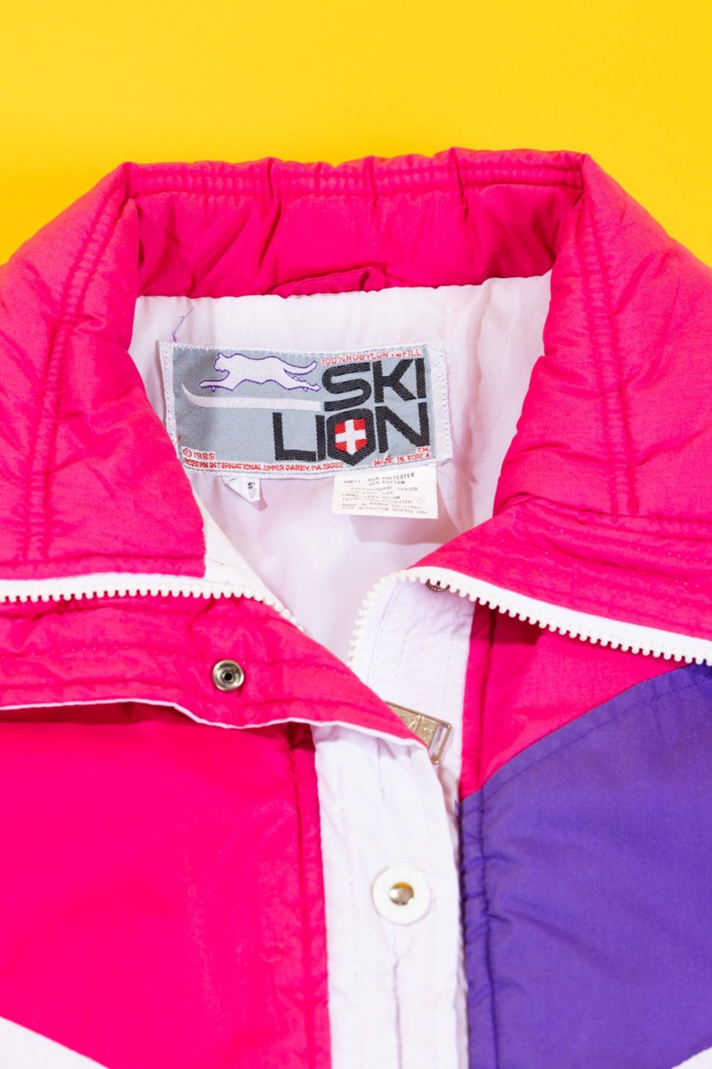 Vintage 80s Ski Lion Puffer Jacket