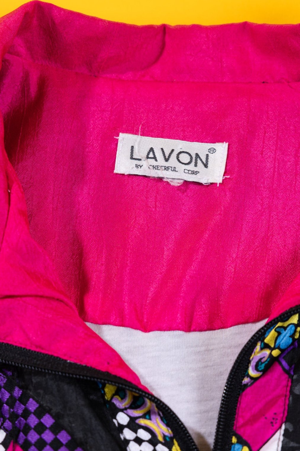Vintage 90s Lavon Windbreaker (Black/Pink)