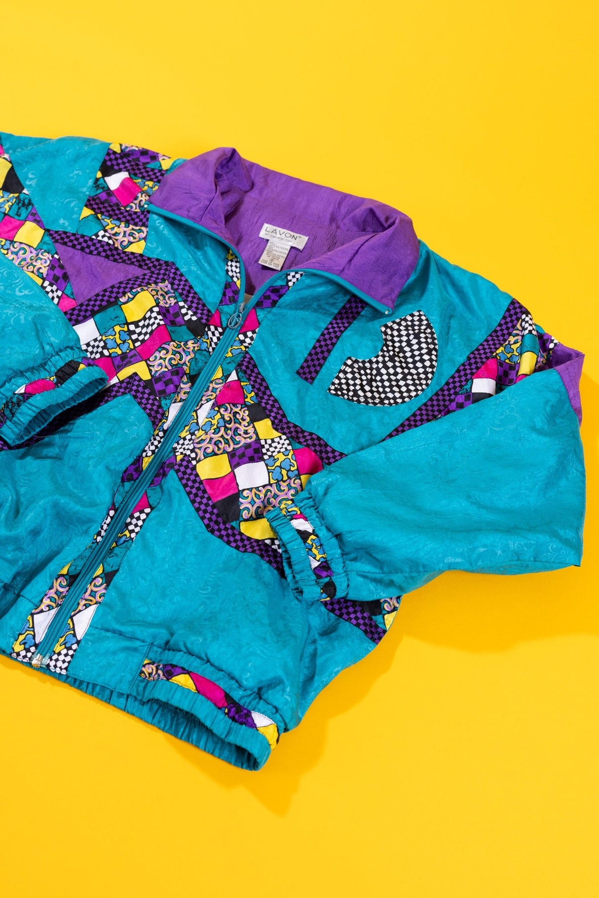 Vintage 90s Lavon Windbreaker (Teal/Purple)
