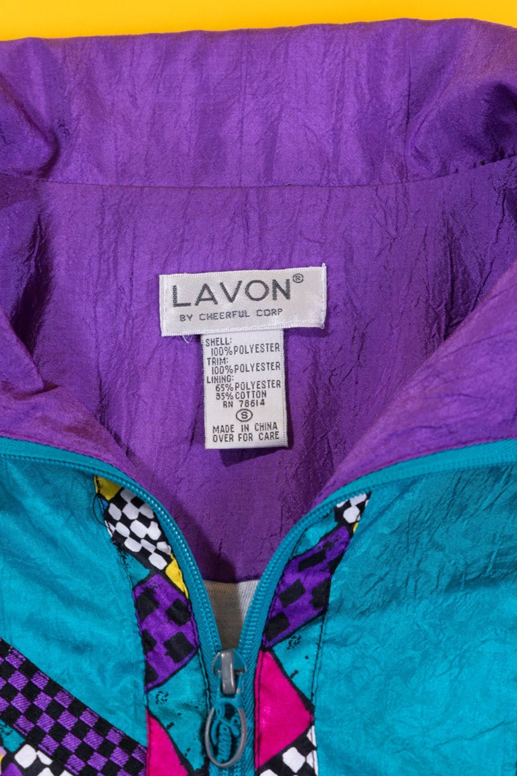 Vintage 90s Lavon Windbreaker (Teal/Purple)