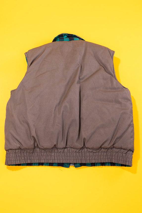 Vintage 90s Branded Lion Reversible Puffer Vest