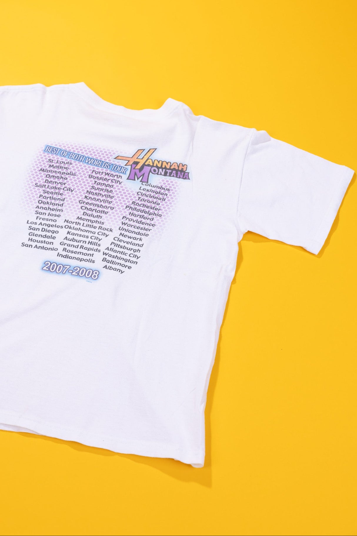 Vintage 2007 Hannah Montana Best of Both Worlds Tour T-shirt