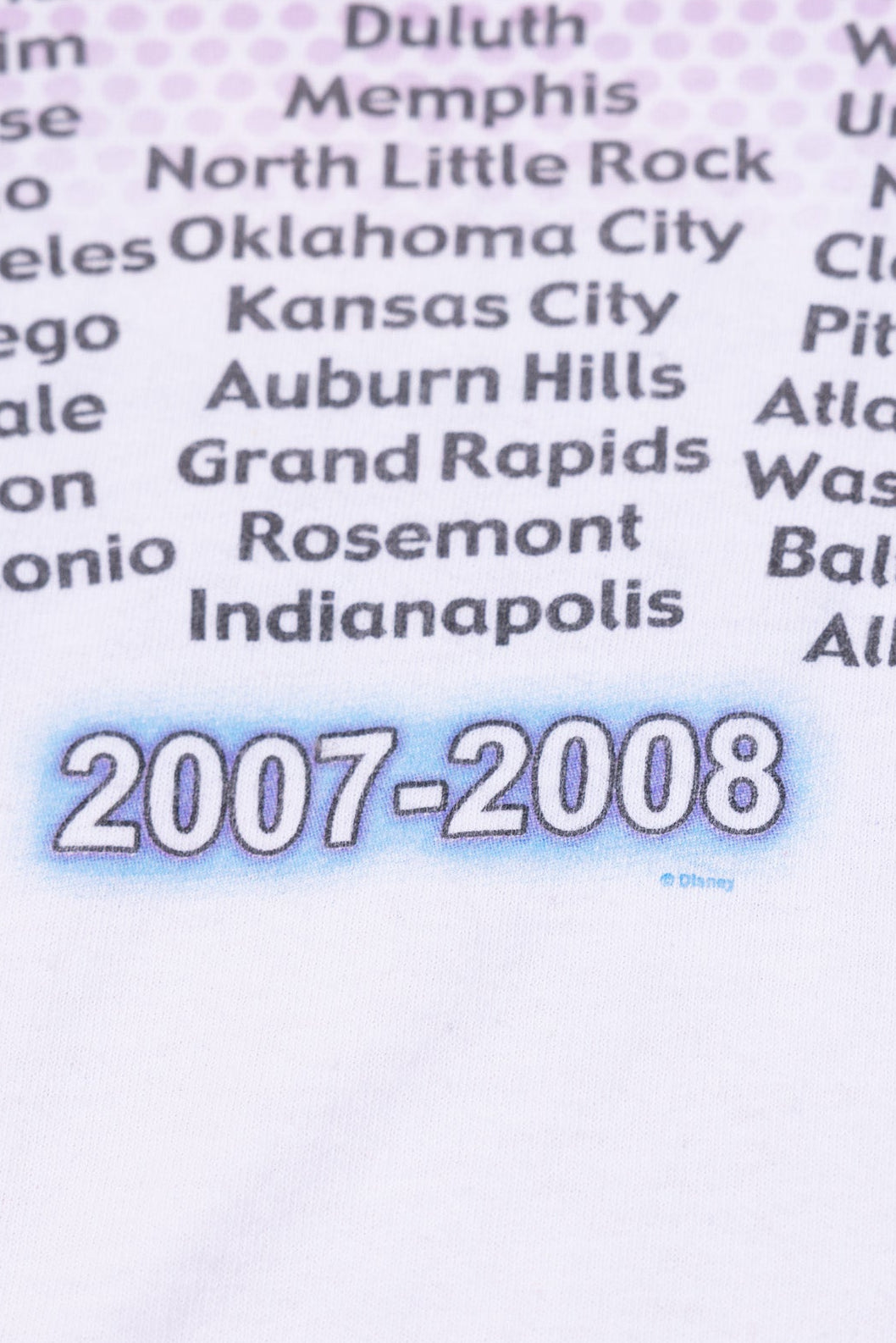 Vintage 2007 Hannah Montana Best of Both Worlds Tour T-shirt