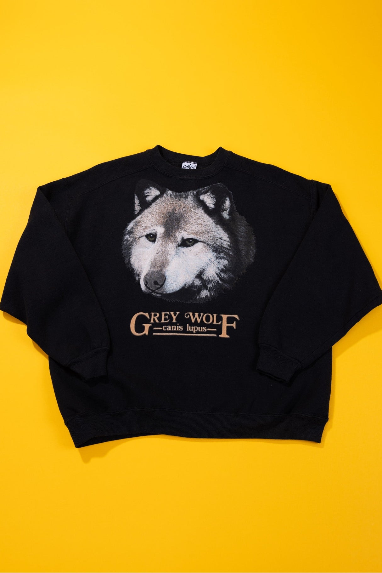 Vintage 90s Grey Wolf Canis Lupus Crewneck