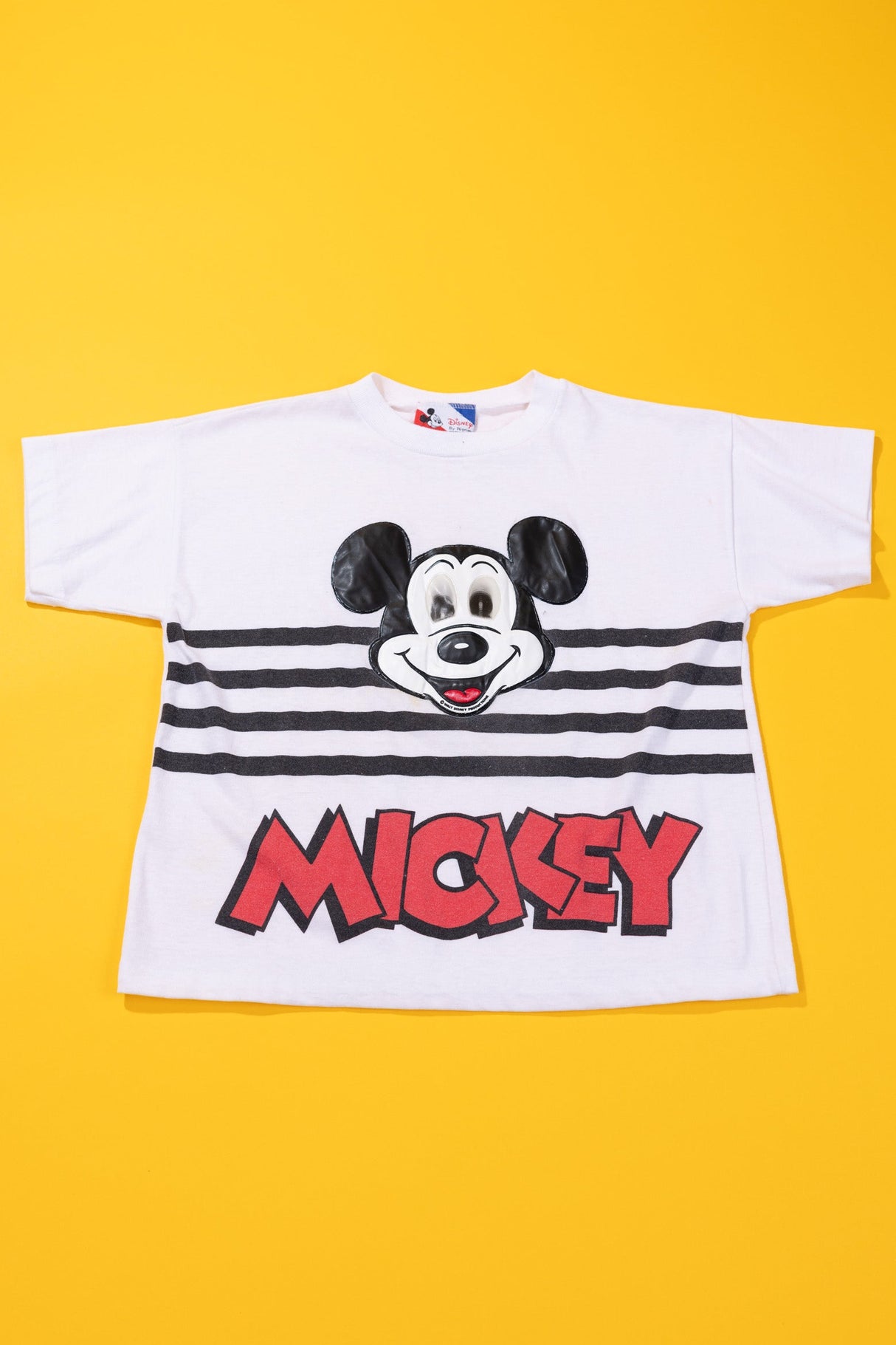 Vintage 80s Disney Mickey Mouse Googly Eyes Crop Top