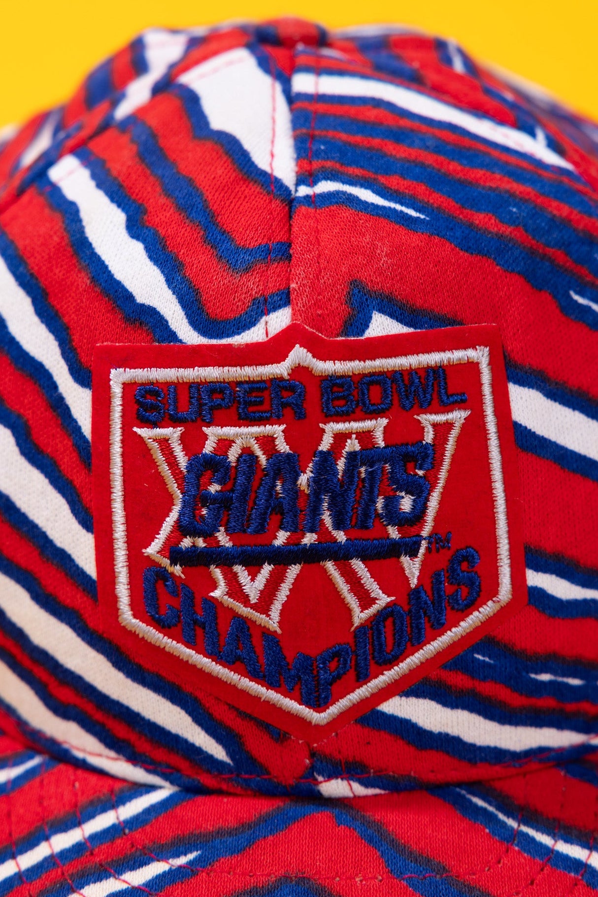 Vintage 1991 NY Giants Super Bowl Champions XXV Zubaz Snapback Hat
